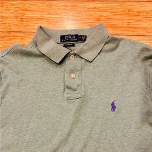 Polo by Ralph Lauren Teal Polo with Purple Logo Custom Fit Men’s Medium